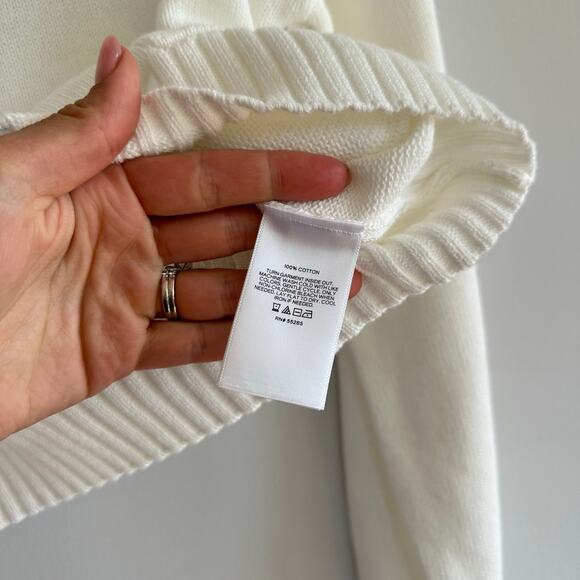 Express Knit Cropped Sweater White XS NWT - Picture 5 of 9